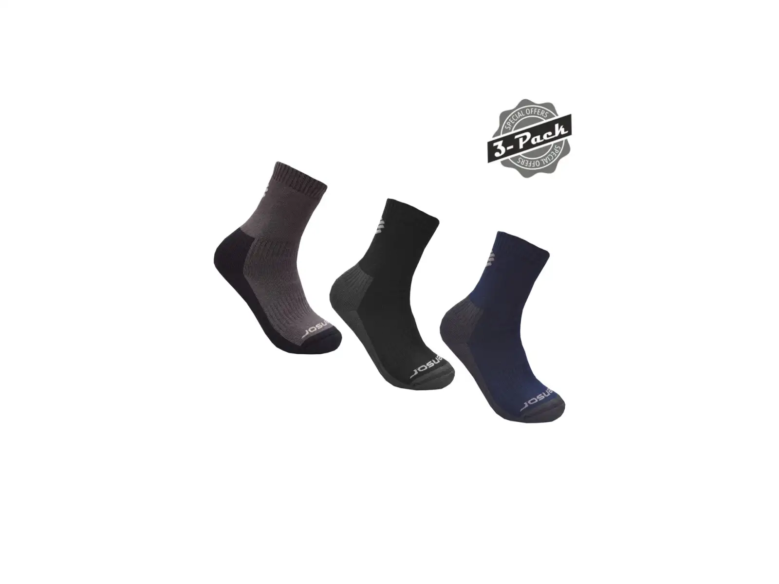 Sensor Treking 3-pack Socken grau / schwarz / blau