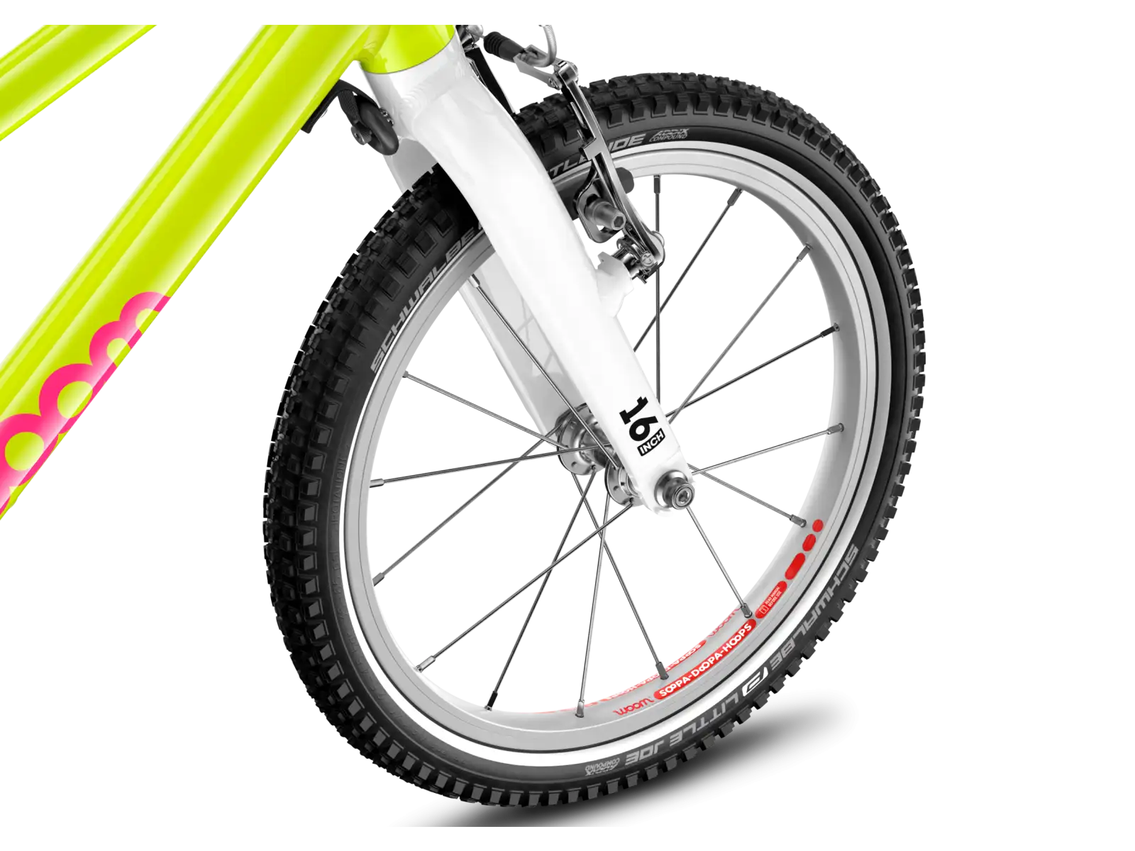Woom GO 3 Automagic Kinderfahrrad neon lime