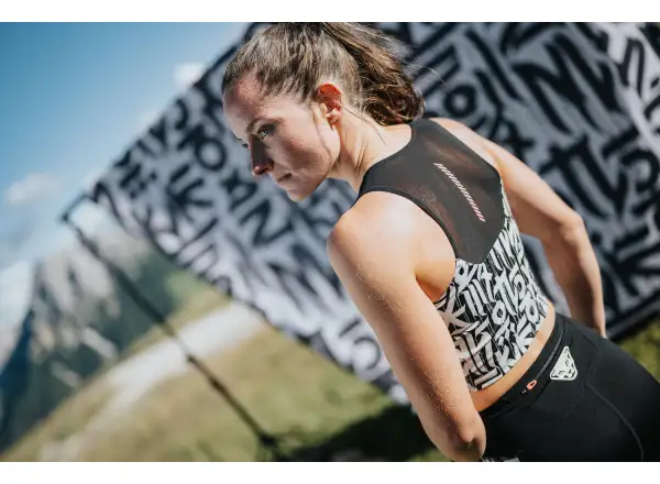 Dynafit Trail Crop Top Damen ärmelloses Trikot Black Out