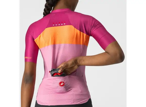 Castelli Aero Pro W Damen Kurzarmtrikot pink/coral flash