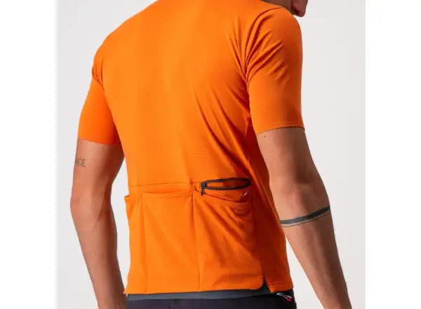 Castelli Unlimited AR Herrentrikot mit kurzen Ärmeln Orange Rost