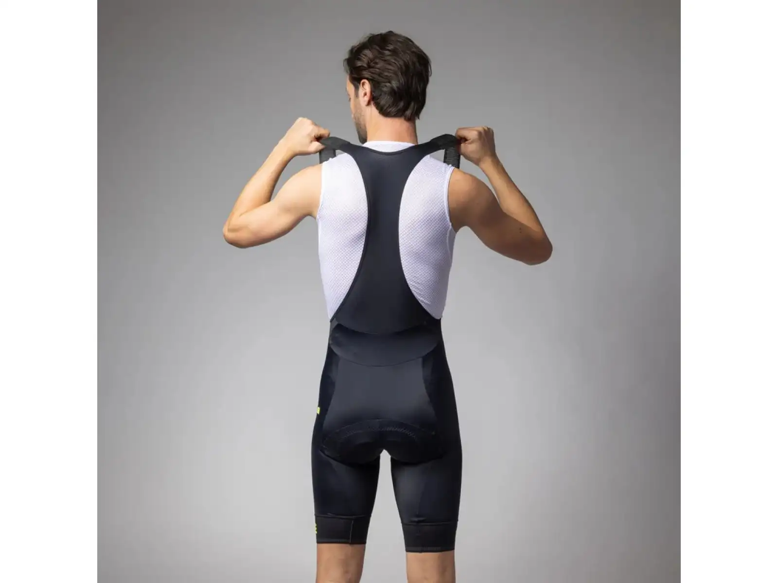 Alé Pragma Corsa 2.0 Herren Shorts mit Einsatz und Träger Black/Fluo Yellow