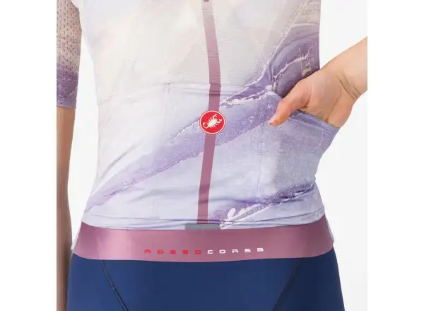 Castelli Aero Pro 8S Damen-Trikot Kurzarm Multicolor Purple