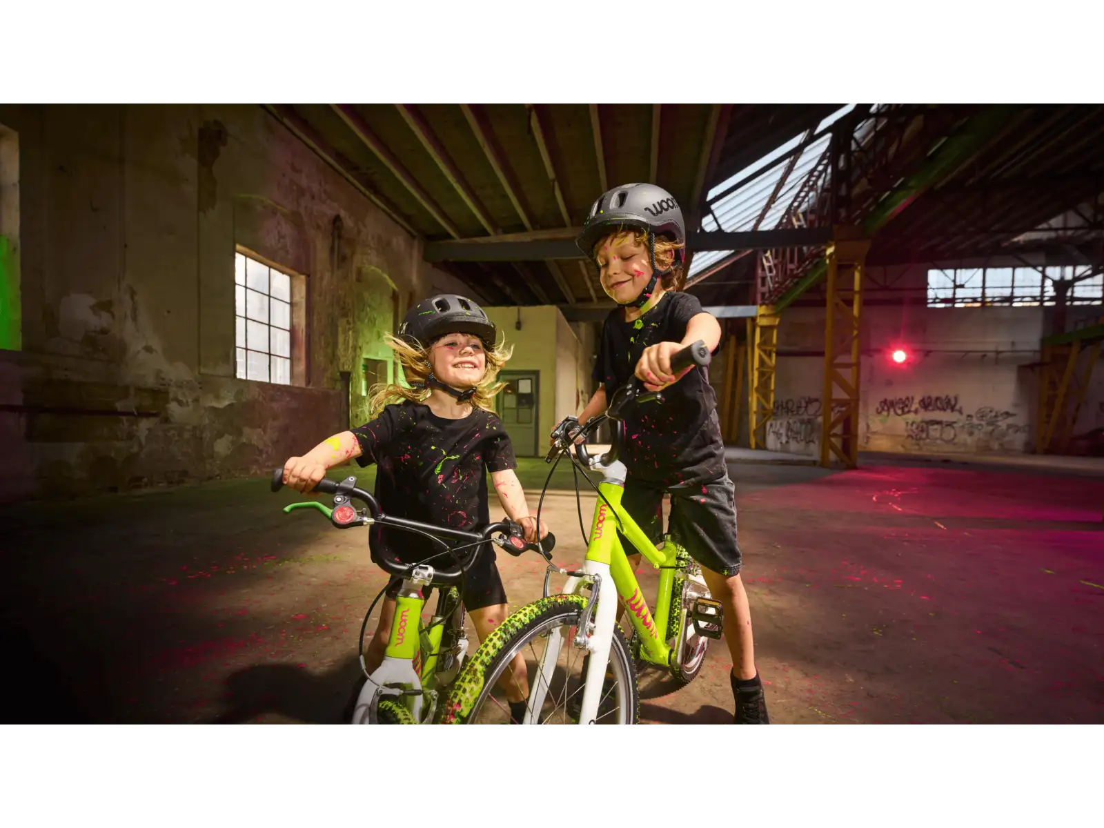 Woom GO 1 Kinderlaufrad neon lime