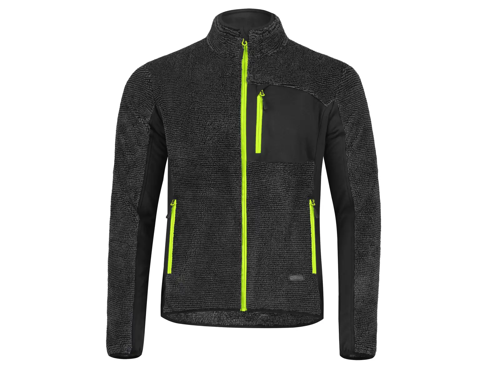 Etape Warmer Herrenhoodie Anthrazit/Gelbfluoreszierend