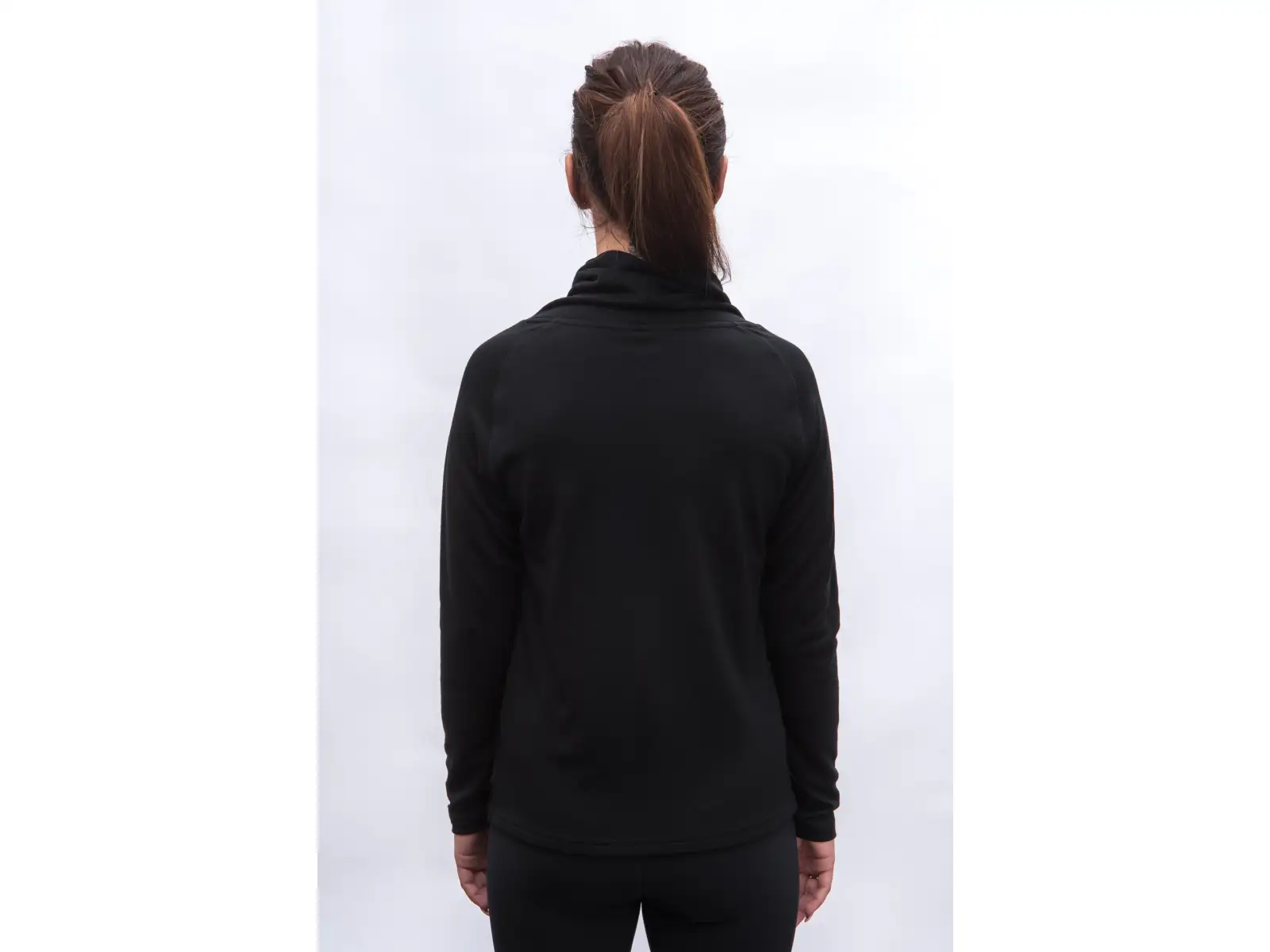Sensor Merino Blend Damenrollkragen schwarz