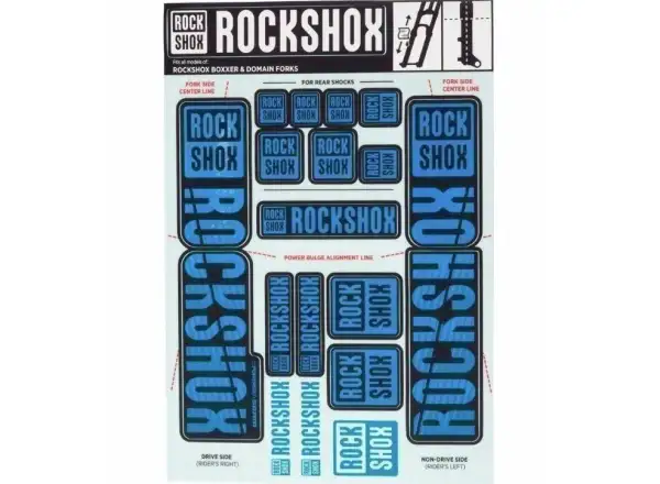 Rock Shox Decal Kit Water Blue für BoXXer/Domain Dual Crown
