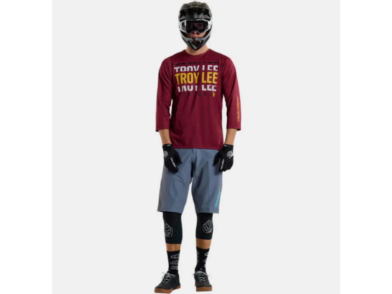 Troy Lee Designs Ruckus Spun Herren-Jersey 3/4 Ärmel Oxblood