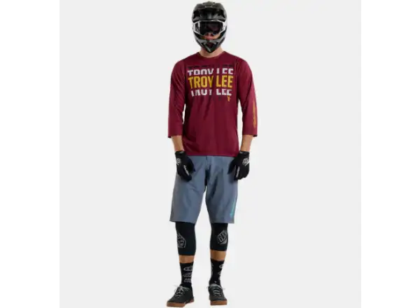 Troy Lee Designs Ruckus Spun Herren-Jersey 3/4 Ärmel Oxblood