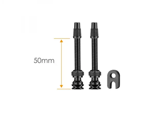 Ciclovation Tubeless Ventile 50 mm 2 Stück Schwarz