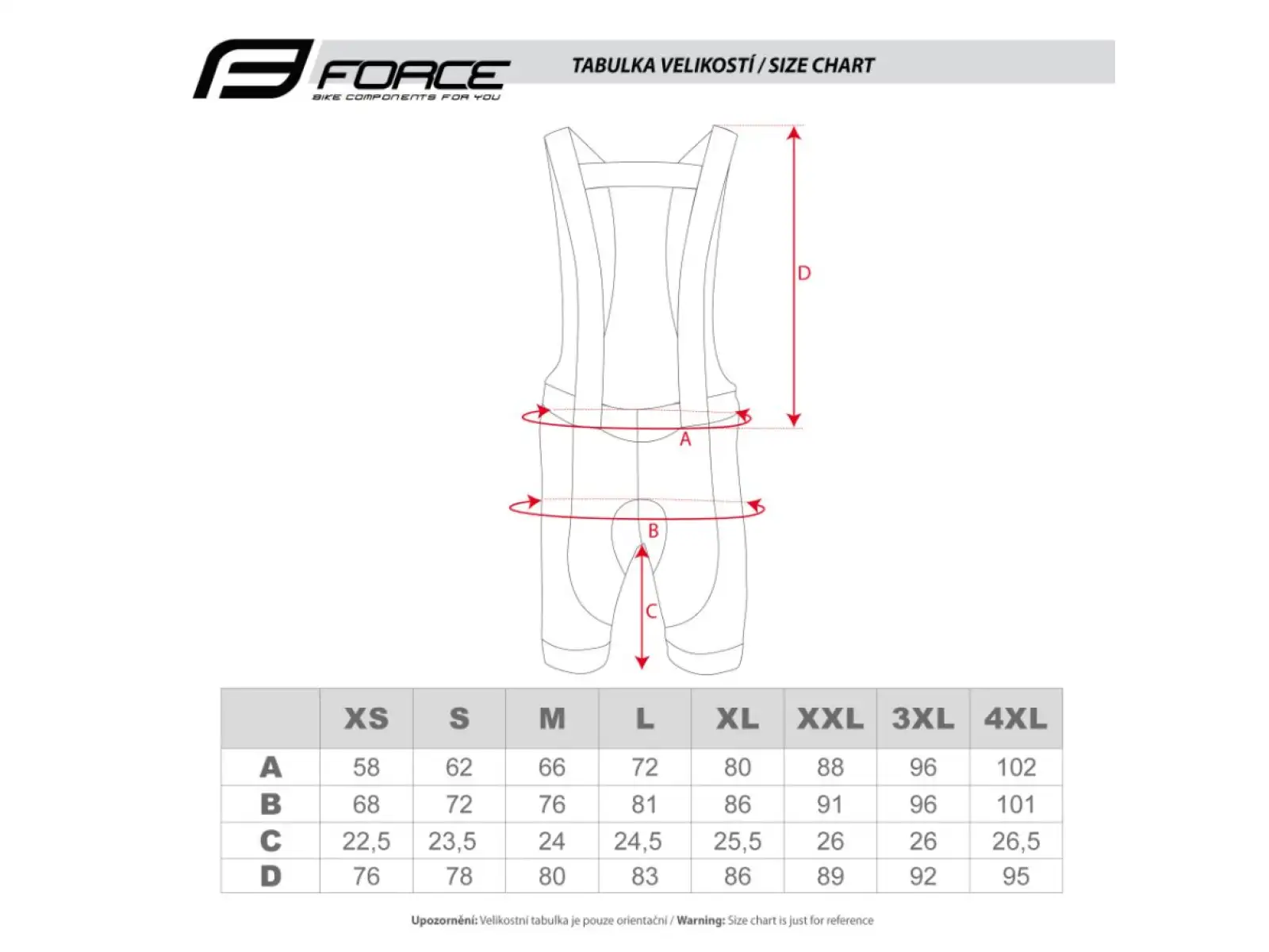 Force Vision Herren Shorts mit Latz und Polsterung Schwarz/Weiß