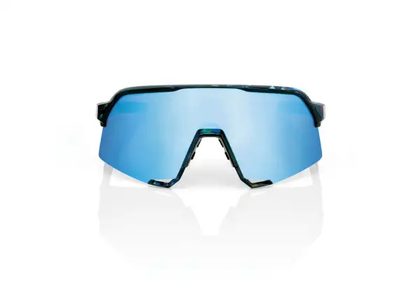 100% S3 HiPER Fahrradbrille Schwarz Holographisch/Blau Multilayer Spiegelglas