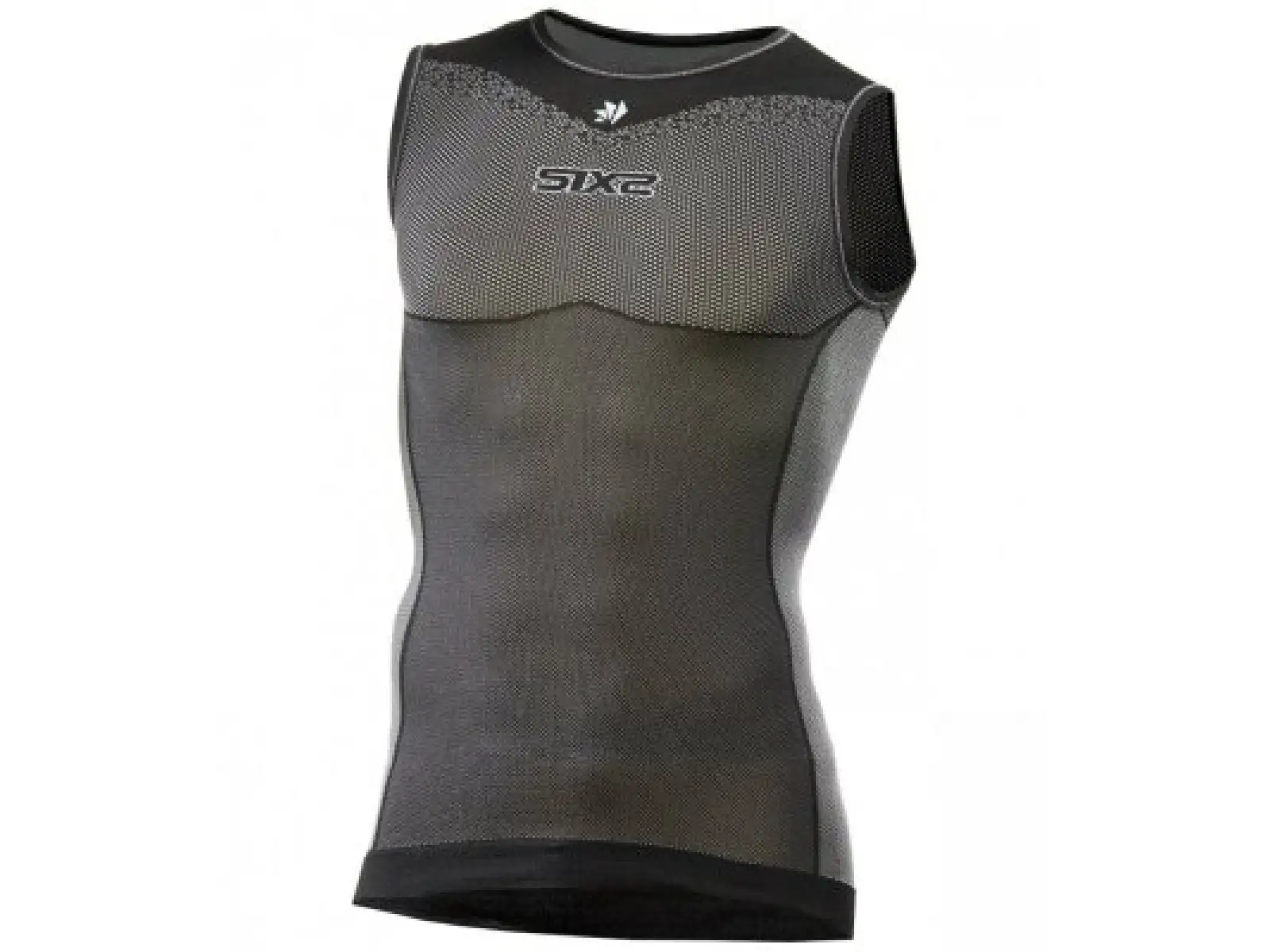 SIXS SML BT Funktionelles ultraleichtes ärmelloses Shirt in Carbon Schwarz.