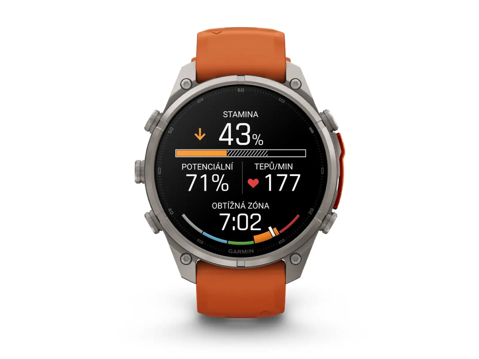 Garmin Fénix 9 Pro inReach 47 mm Smartwatch Titanium Autumn orange/Spark orange
