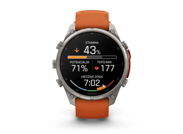 Garmin Fénix 9 Pro inReach 47 mm Smartwatch Titanium Autumn orange/Spark orange