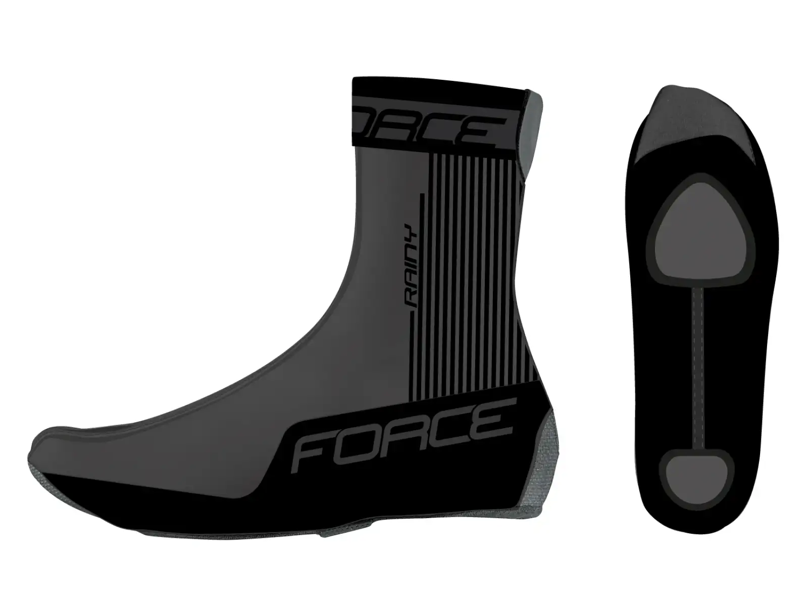 Force Rainy Road Überschuhe für Radschuhe Schwarz.
