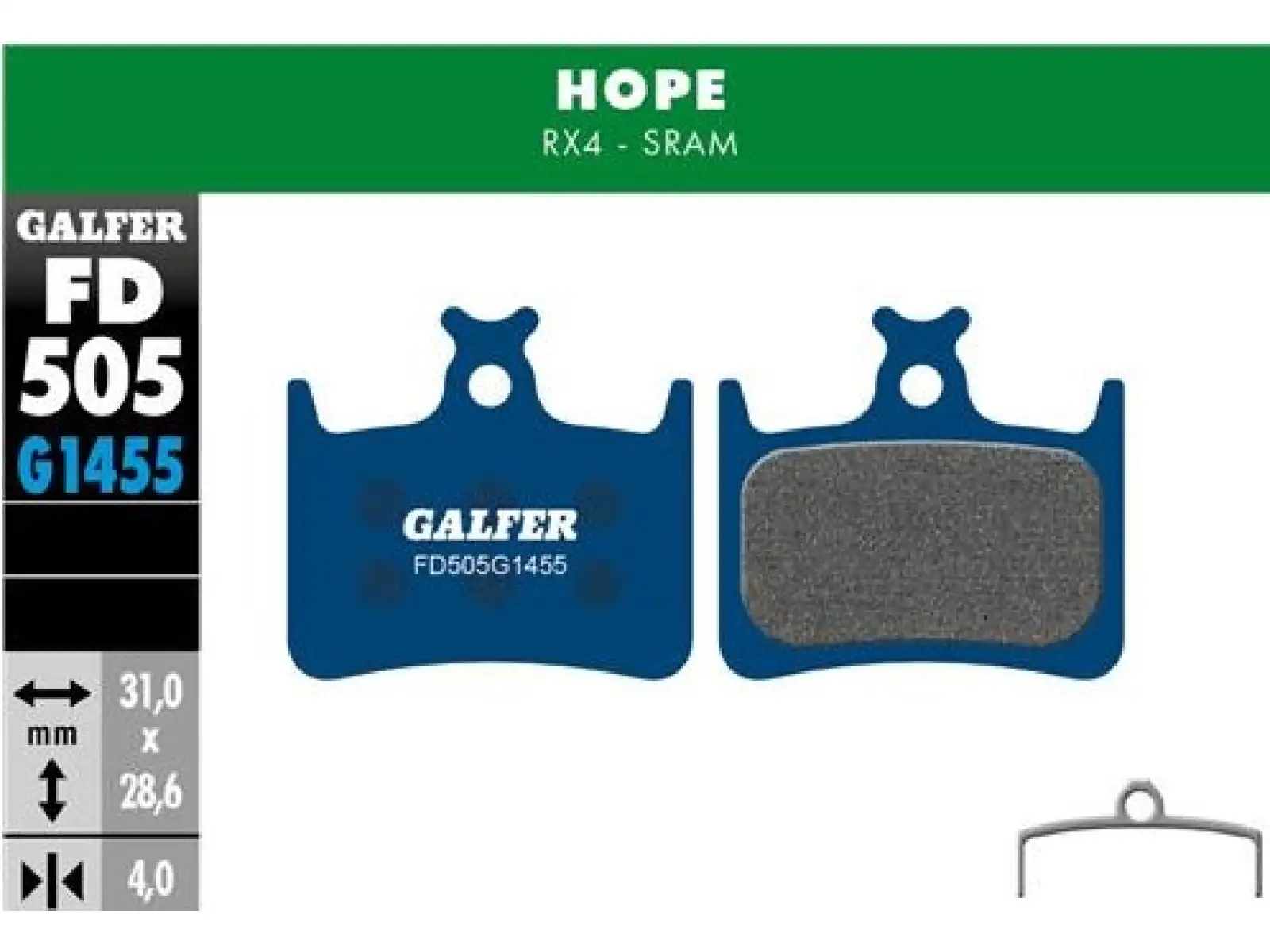 Galfer FD505 Road G1455 Bremsbeläge für Hope.