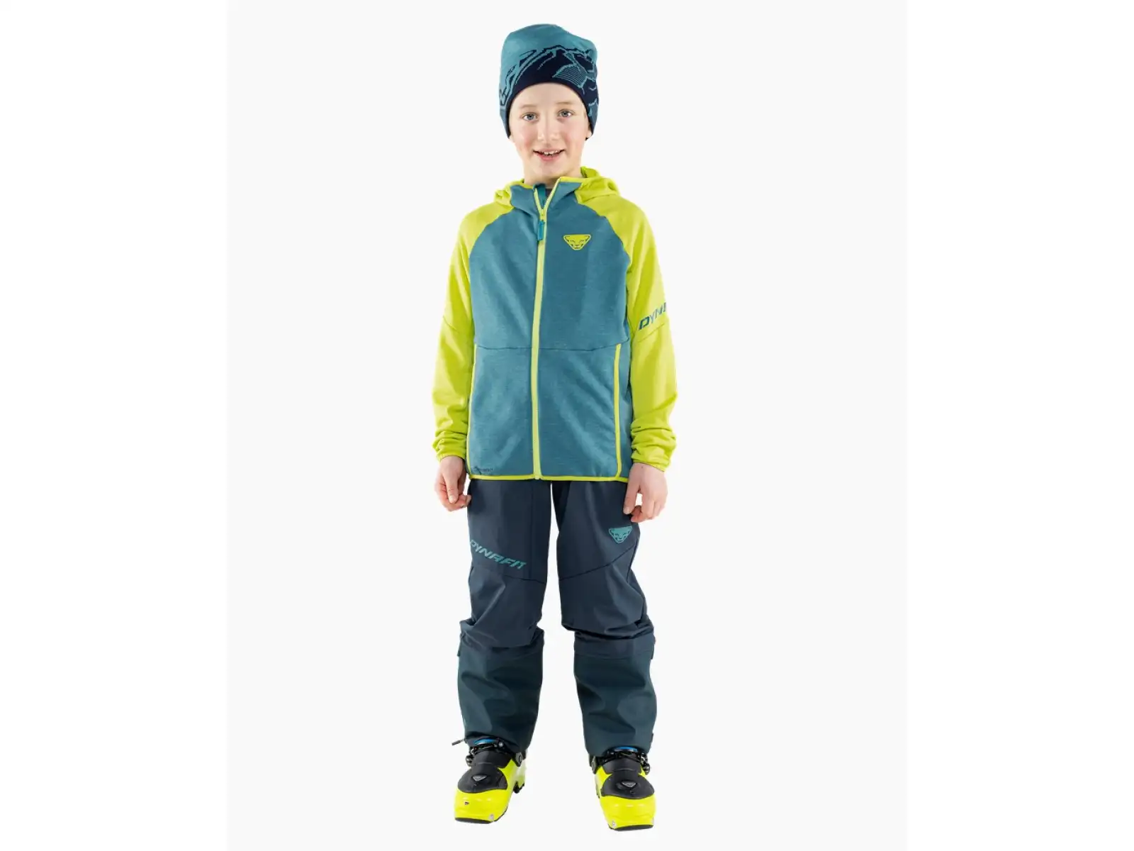 Dynafit Youngstar Polartec Kinderjacke Limettensaft.