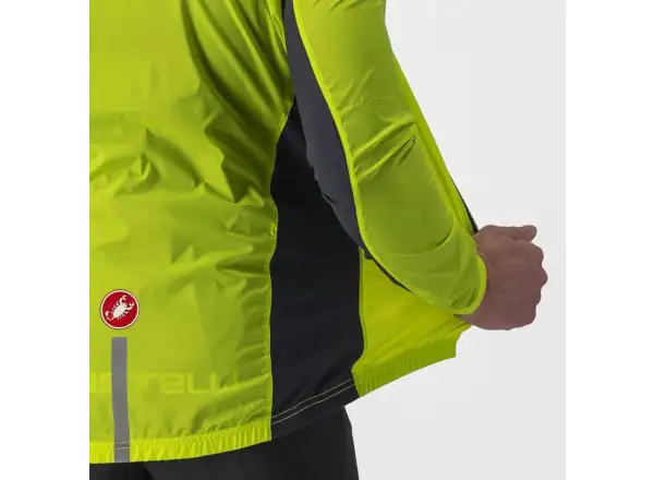 Castelli Squadra Stretch Herrenjacke Electric Lime/Dunkelgrau