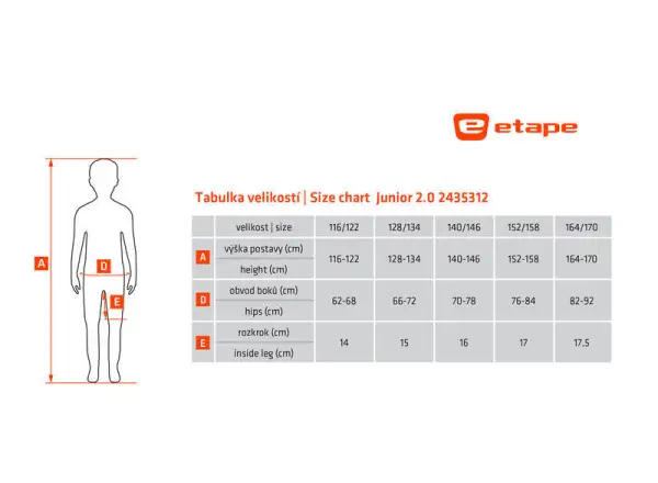 Etape Junior 2.0 Kinder-Shorts mit Einsatz schwarz/pink