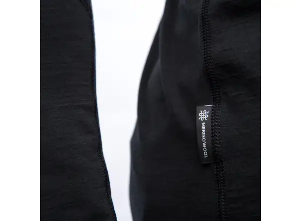Sensor Merino Impress Herren Langarmshirt schwarz/cosmos