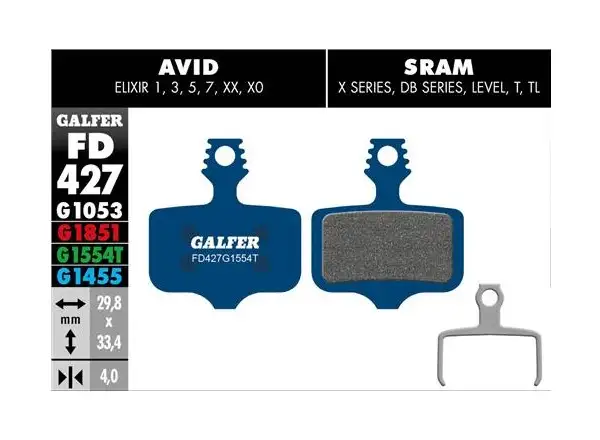 Galfer FD427 Road G1455 Bremsbeläge für Avid/Sram
