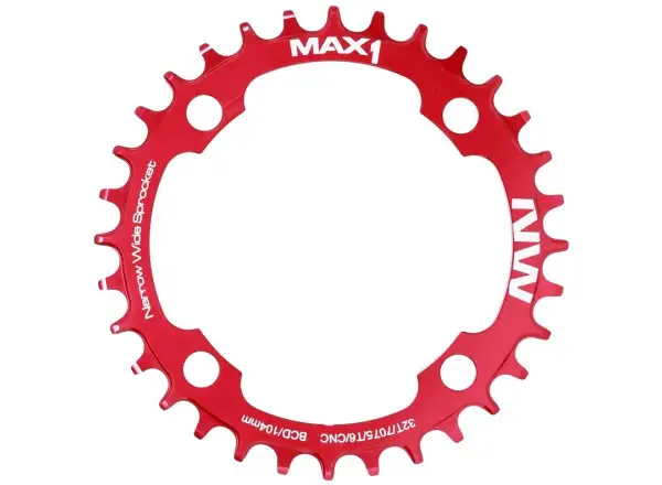 MAX1 Narrow Wide Kettenblatt BCD104, 32 Zähne, rot