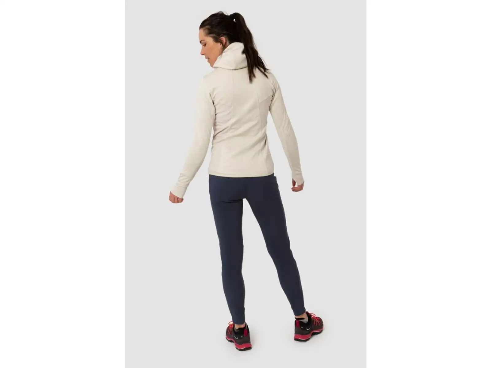 Salewa Puez Hybrid Polarlite Damen Fleecejacke Haferflockenmelange