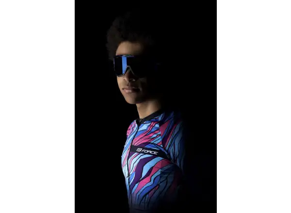 Force Life Herren Kurzarmtrikot schwarz/blau/rosa