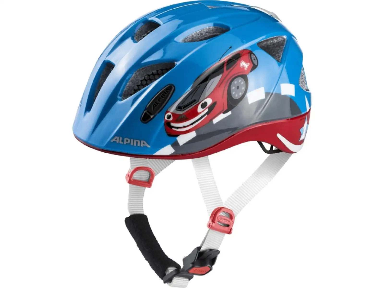Alpina Ximo Flash Kinderhelm cars Rot