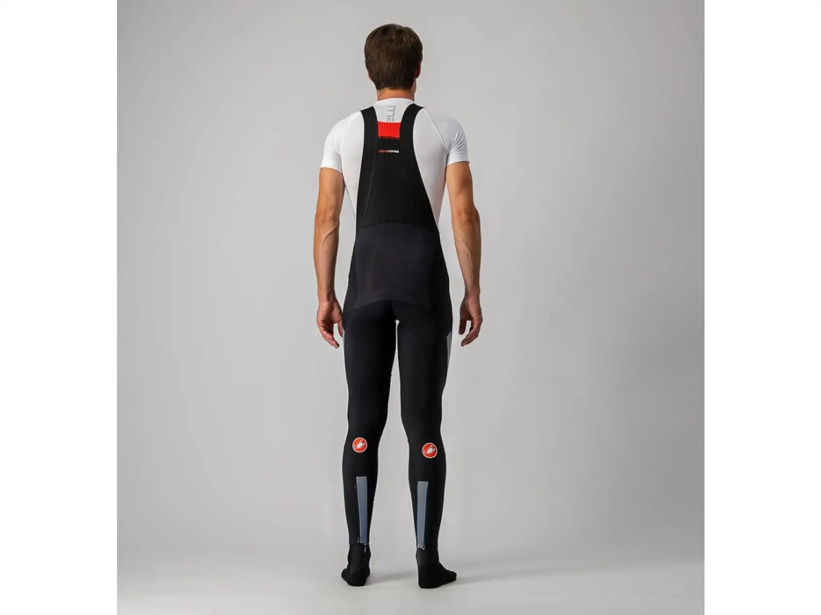 Castelli Sorpasso Herrenhose mit LatzBlack/Silver Reflex