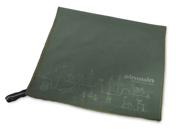 Pinguin Handtuch S Map Grey