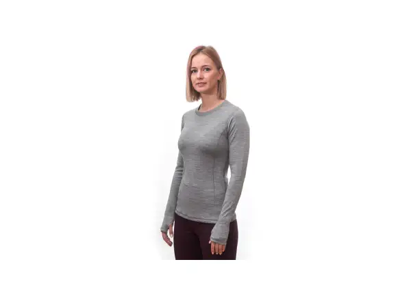 Sensor Merino Bold Damen Langarmshirt Cool Gray