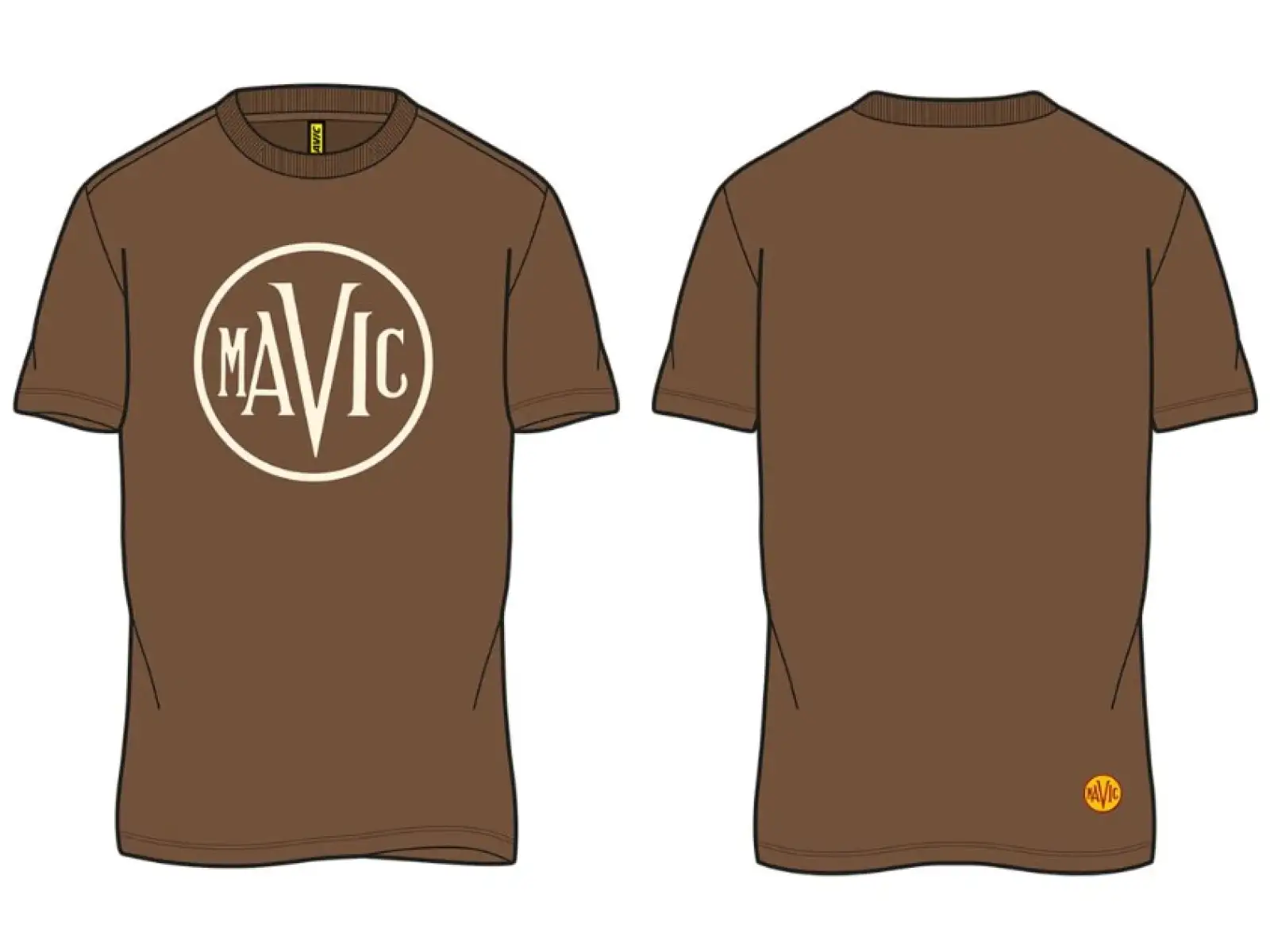 Mavic Heritage Logo Herren T-Shirt Kurzarm Bronze