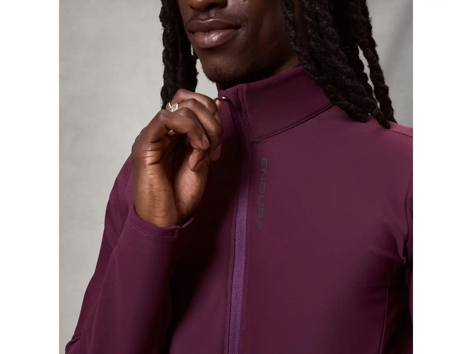 Endura Loop Ride Herrentrikot Langarm Black Cherry
