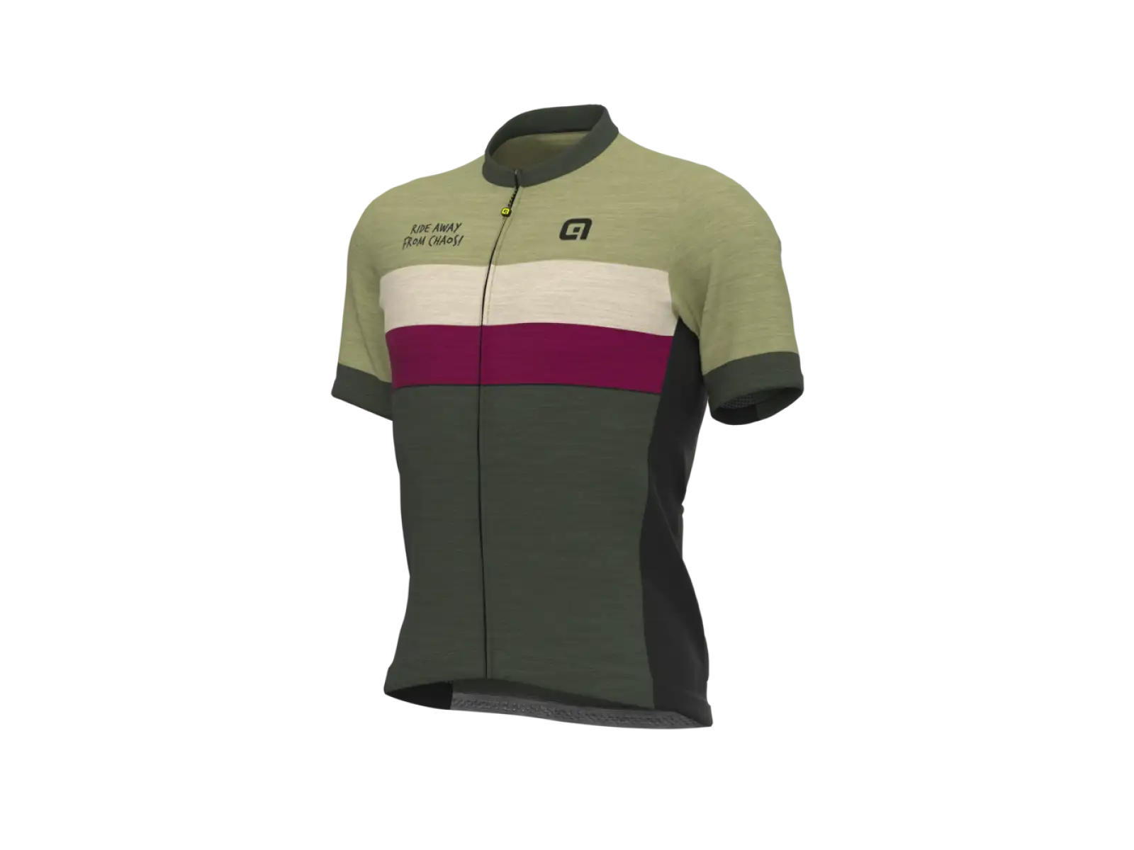 Ale Off Road Gravel Chaos Herren-Fahrradtrikot Kurzarm Grün