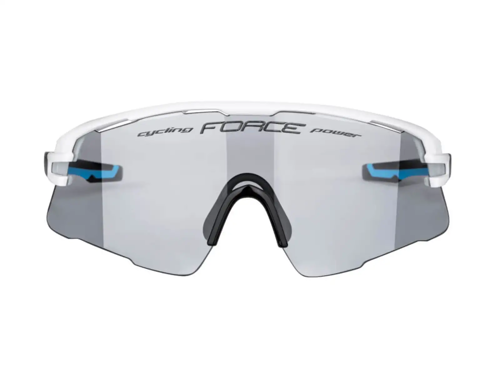 Fahrradbrille Force Ambient, Weiß/Grau/Schwarz, photochromatisch