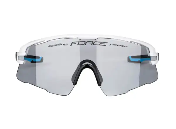 Fahrradbrille Force Ambient, Weiß/Grau/Schwarz, photochromatisch