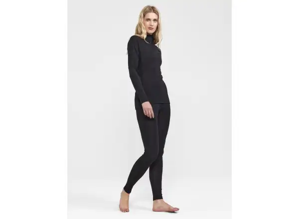 Craft ADV Wool Merino Damen Langarmshirt mit Reißverschluss schwarz