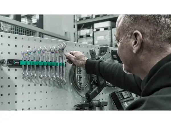Wera 9630 Magnetleiste 6000 Joker 1 Ratschen-Ringmaulschlüssel Satz 11 Stk.