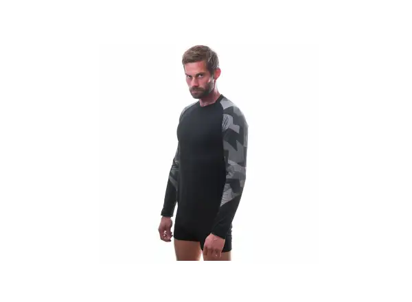 Sensor Merino Impress Herren Thermounterwäsche Langarm schwarz/Camo
