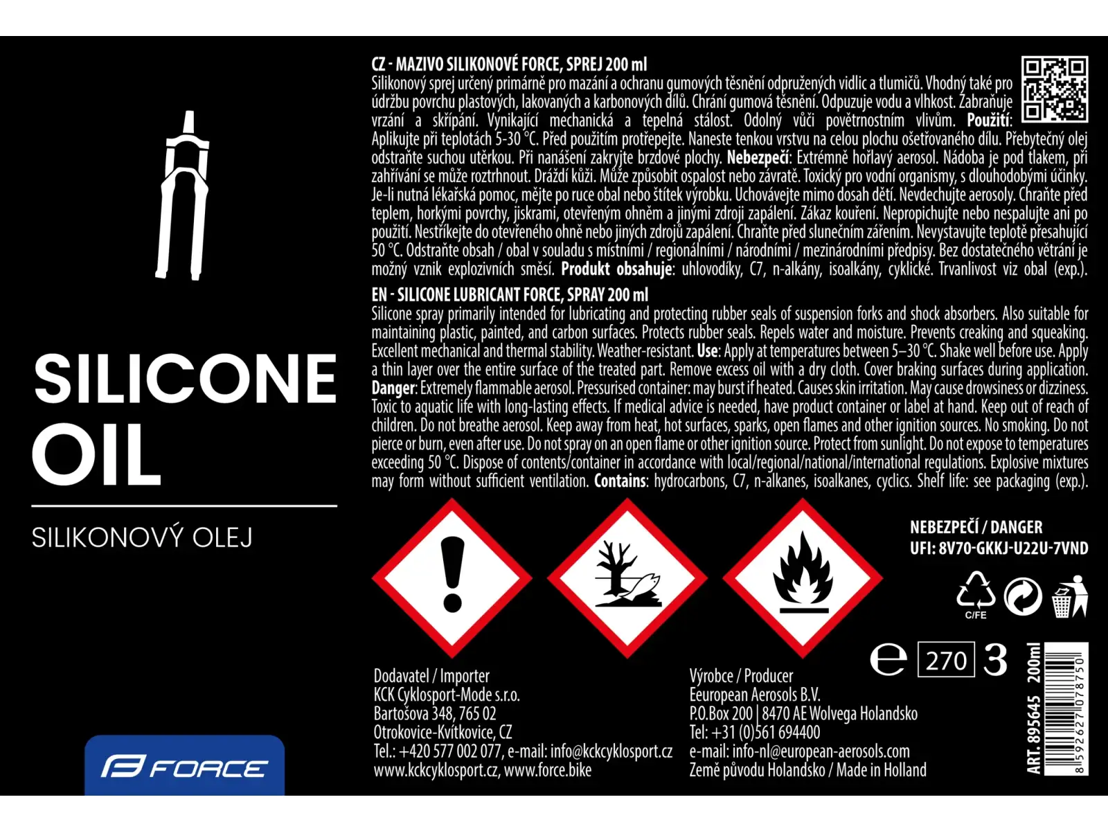Force Silikonöl Spray 200 ml