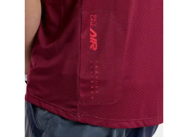 Troy Lee Designs Skyline Air Mono Herren Trikot Kurzarm Oxblood