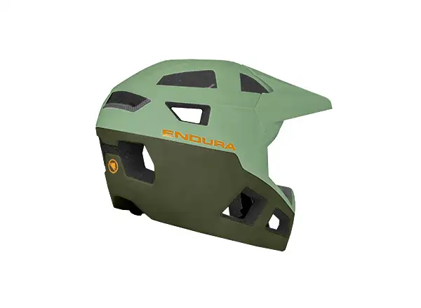 Endura SingleTrack Full Face MIPS Helm Olivgrün