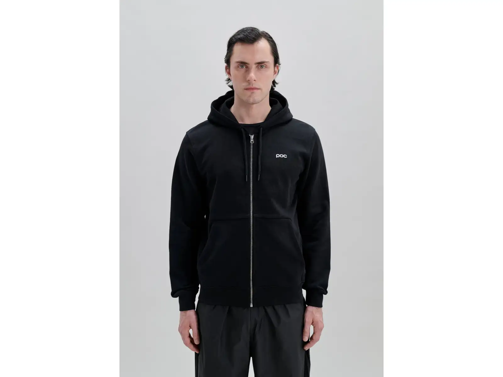 POC Zip Hoodie Kapuzen-Sweatjacke mit Reißverschluss Uranium Black