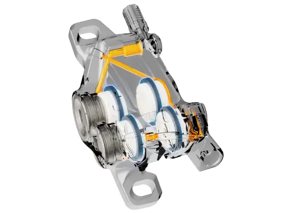 Shimano XTR BR-M9220+BL-M9220 Scheibenbremse hinten Beläge Metall mit Kühlung