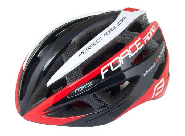 Force Road Helm schwarz/rot/weiß