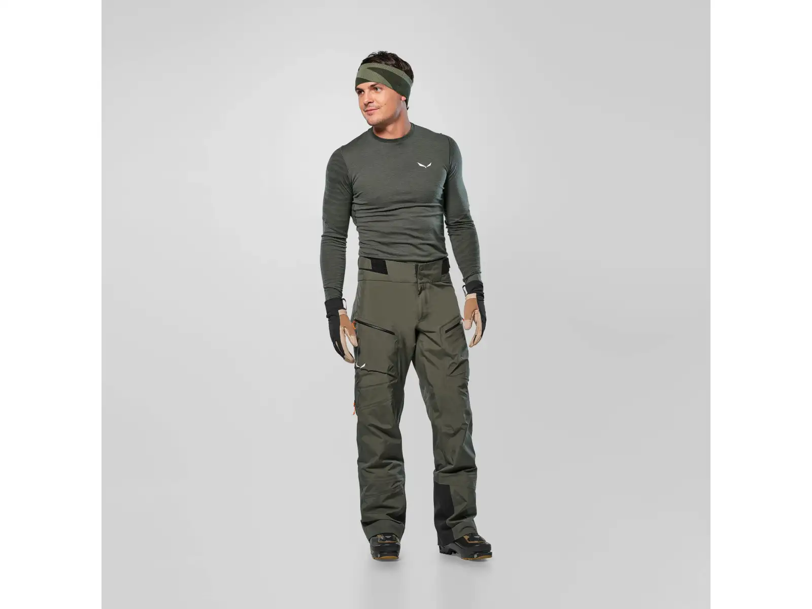 Salewa Sella 3L Powertex Herren Hose Dark Olive