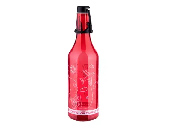 Force Flask Tourist Flasche 0,5 l transparent rot