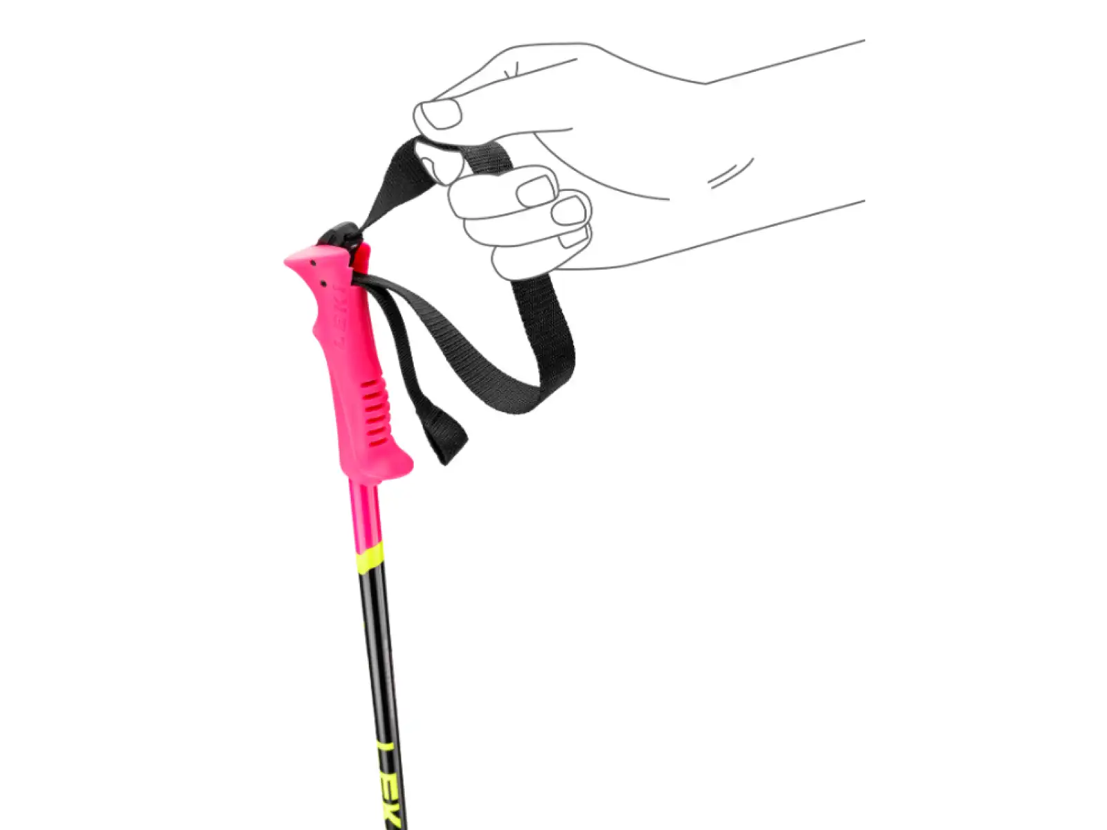 Leki Racing Kids Kinder-Skistöcke Neonpink/schwarz/Neongelb